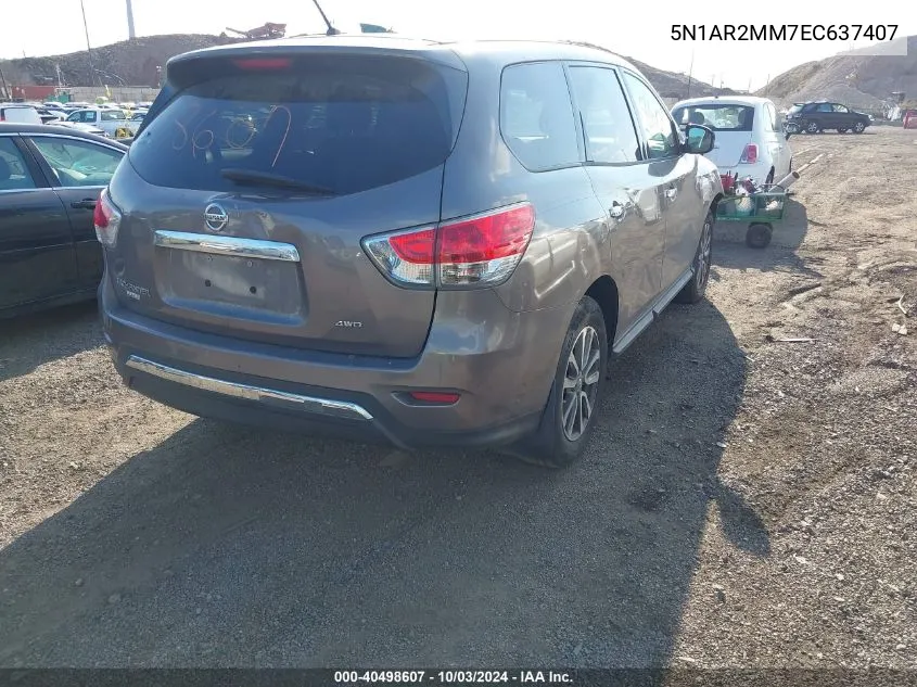 5N1AR2MM7EC637407 2014 Nissan Pathfinder S