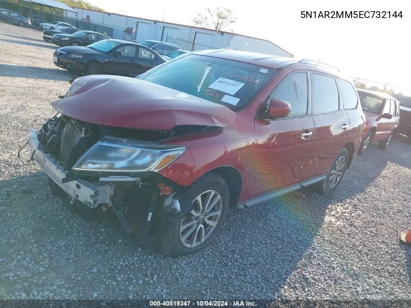 2014 Nissan Pathfinder Sv VIN: 5N1AR2MM5EC732144 Lot: 40519347