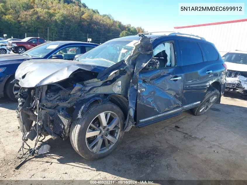 2014 Nissan Pathfinder Platinum VIN: 5N1AR2MM0EC699912 Lot: 40528211