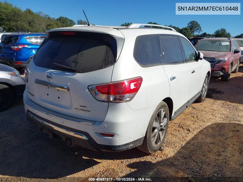 2014 Nissan Pathfinder Platinum VIN: 5N1AR2MM7EC610448 Lot: 40557817