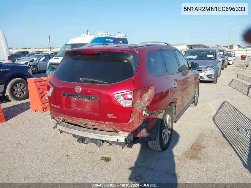 2014 Nissan Pathfinder Sv VIN: 5N1AR2MN1EC696333 Lot: 40557825