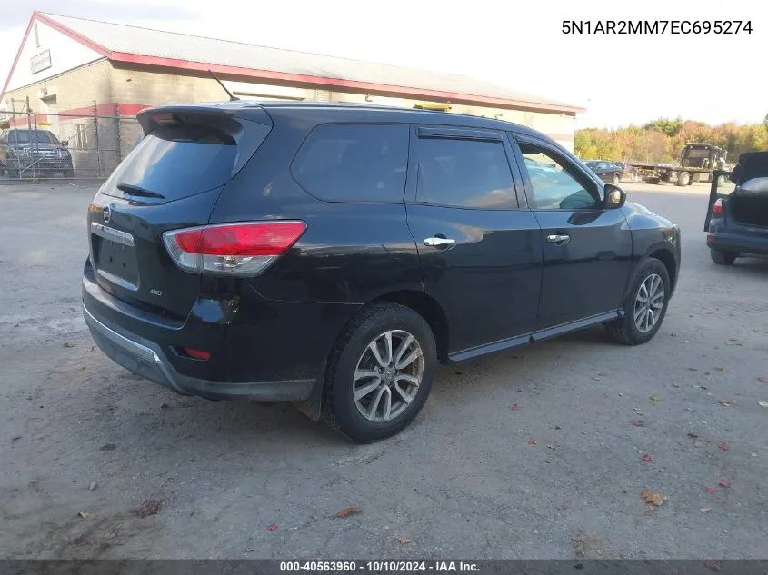 2014 Nissan Pathfinder S VIN: 5N1AR2MM7EC695274 Lot: 40563960