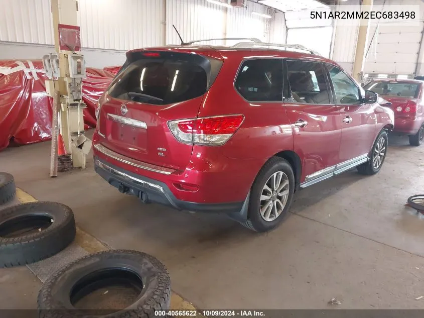 2014 Nissan Pathfinder Sl VIN: 5N1AR2MM2EC683498 Lot: 40565622