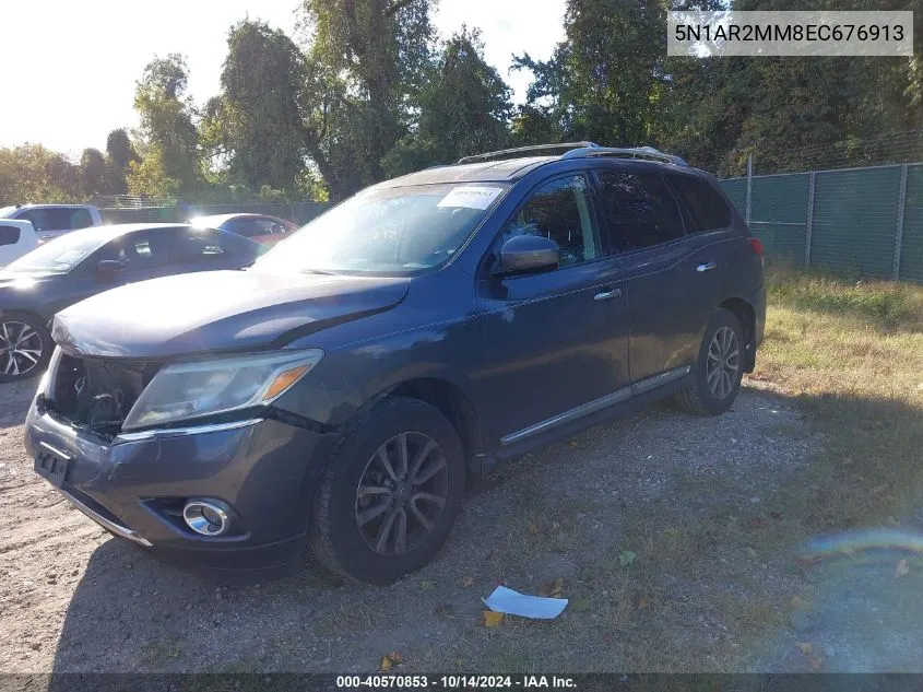 2014 Nissan Pathfinder Sl VIN: 5N1AR2MM8EC676913 Lot: 40570853