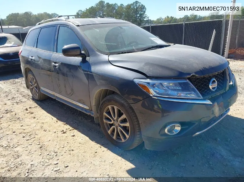 2014 Nissan Pathfinder Sl VIN: 5N1AR2MM0EC701593 Lot: 40593252