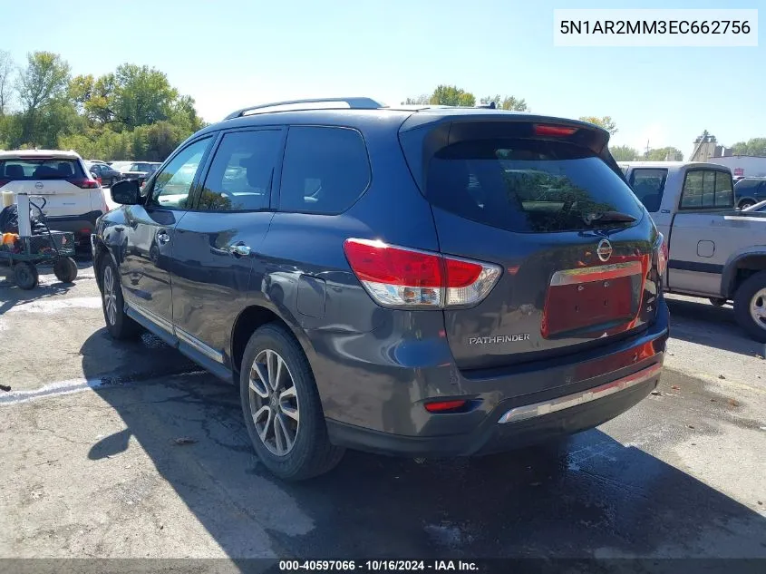 2014 Nissan Pathfinder Sl VIN: 5N1AR2MM3EC662756 Lot: 40597066