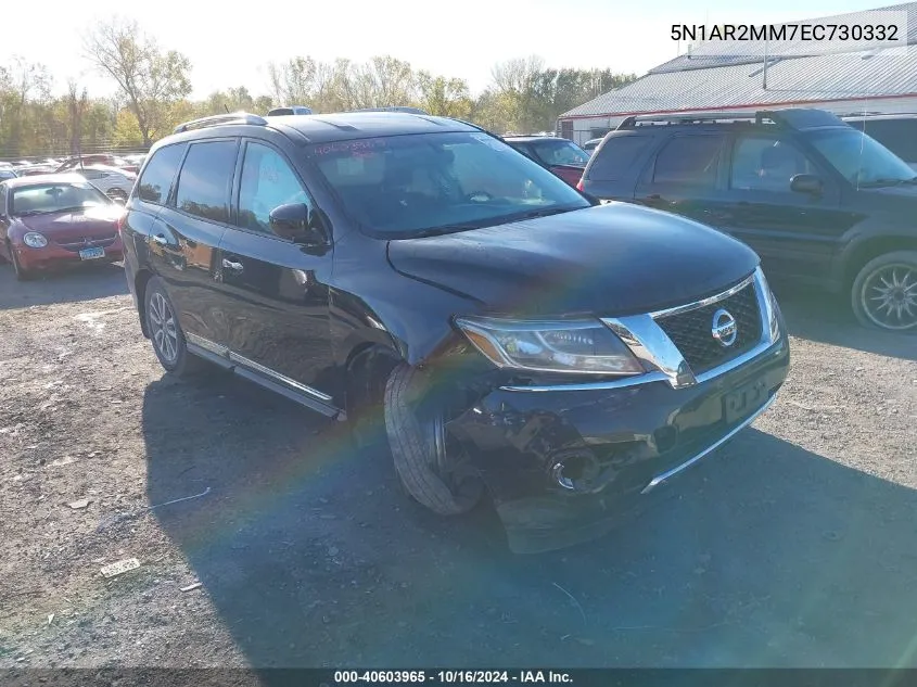 2014 Nissan Pathfinder Sl VIN: 5N1AR2MM7EC730332 Lot: 40603965