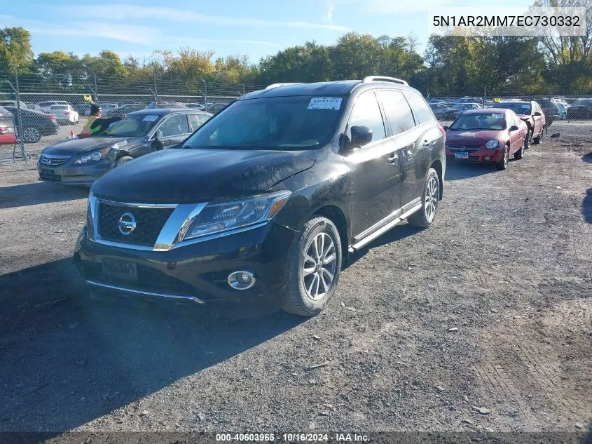 2014 Nissan Pathfinder Sl VIN: 5N1AR2MM7EC730332 Lot: 40603965