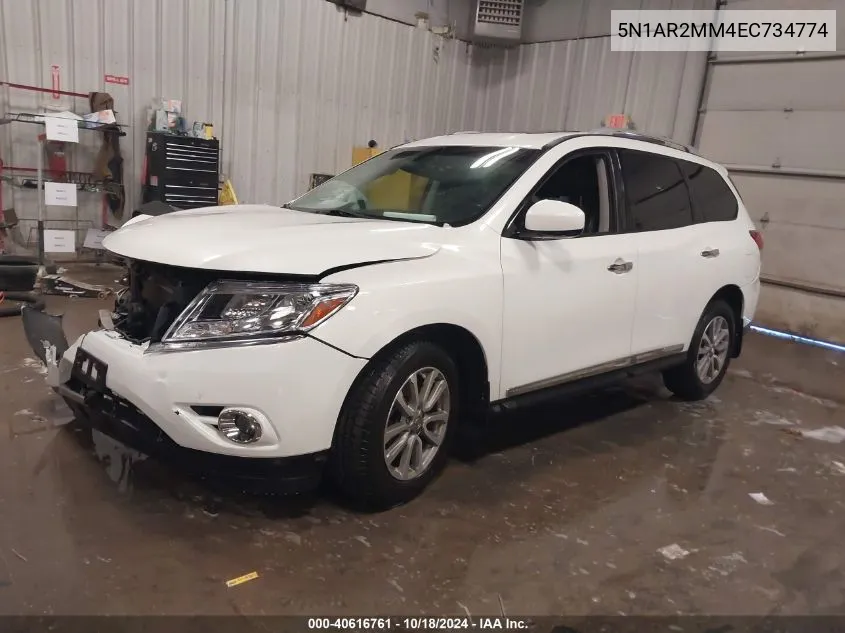 2014 Nissan Pathfinder Sl VIN: 5N1AR2MM4EC734774 Lot: 40616761