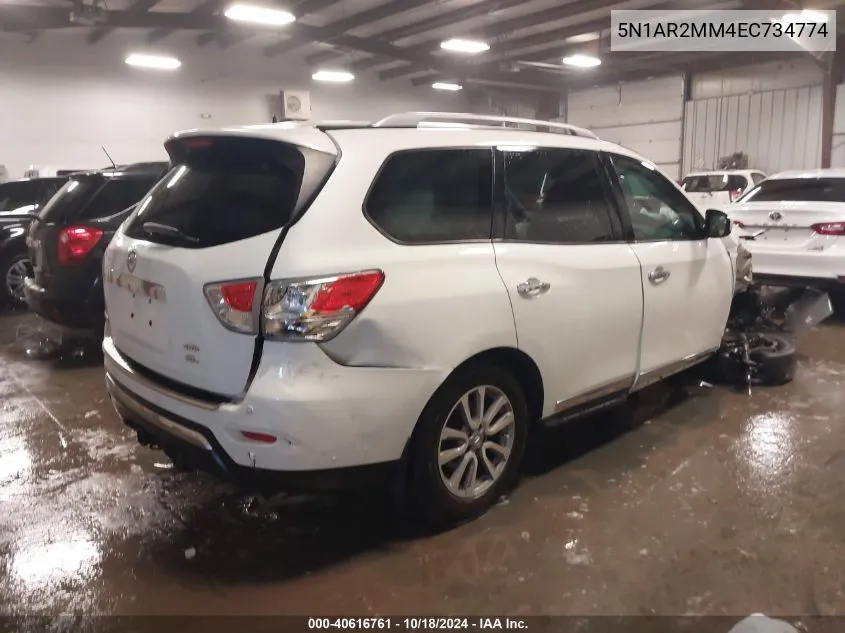 2014 Nissan Pathfinder Sl VIN: 5N1AR2MM4EC734774 Lot: 40616761