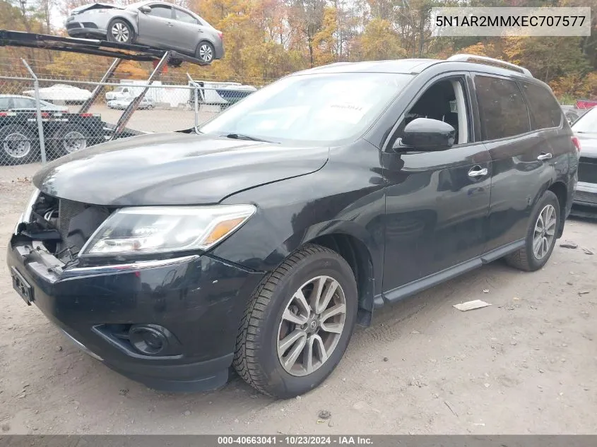 2014 Nissan Pathfinder Sv VIN: 5N1AR2MMXEC707577 Lot: 40663041