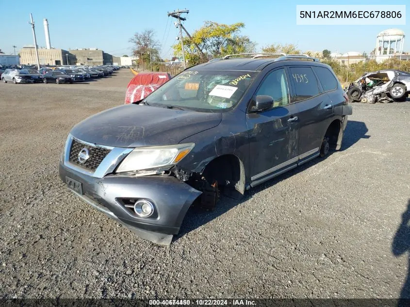 2014 Nissan Pathfinder Platinum/S/Sl/Sv VIN: 5N1AR2MM6EC678806 Lot: 40674450