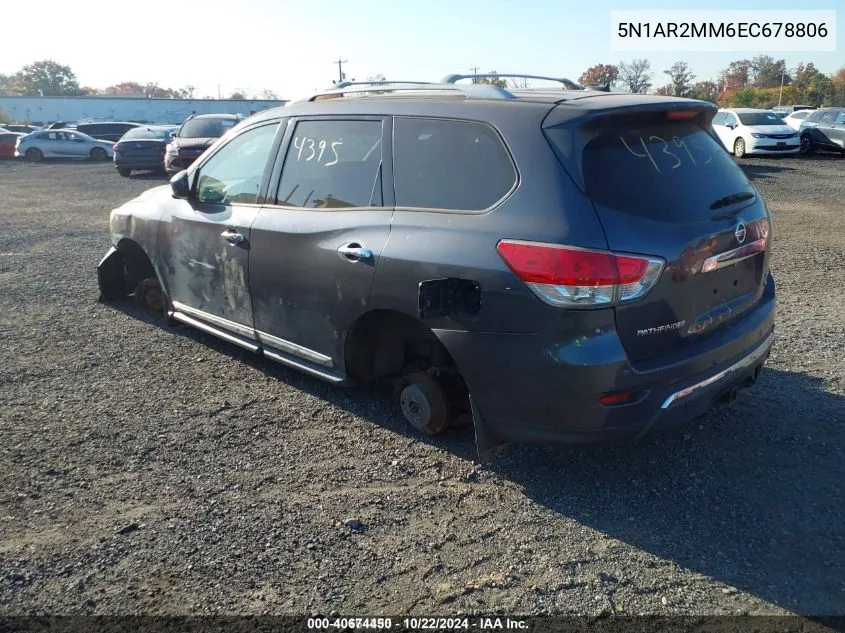 2014 Nissan Pathfinder Platinum/S/Sl/Sv VIN: 5N1AR2MM6EC678806 Lot: 40674450