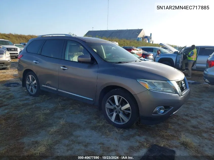 2014 Nissan Pathfinder Platinum VIN: 5N1AR2MN4EC717885 Lot: 40677590