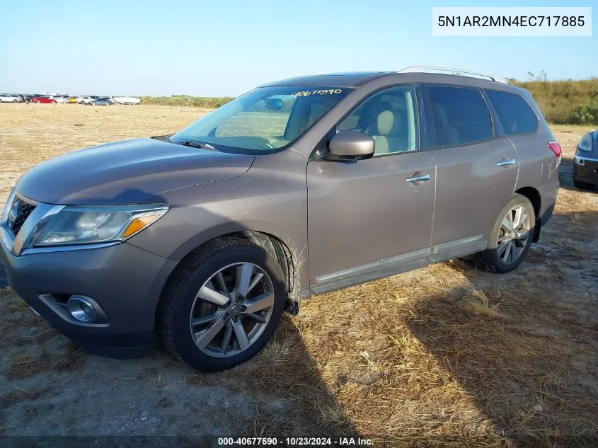 2014 Nissan Pathfinder Platinum VIN: 5N1AR2MN4EC717885 Lot: 40677590