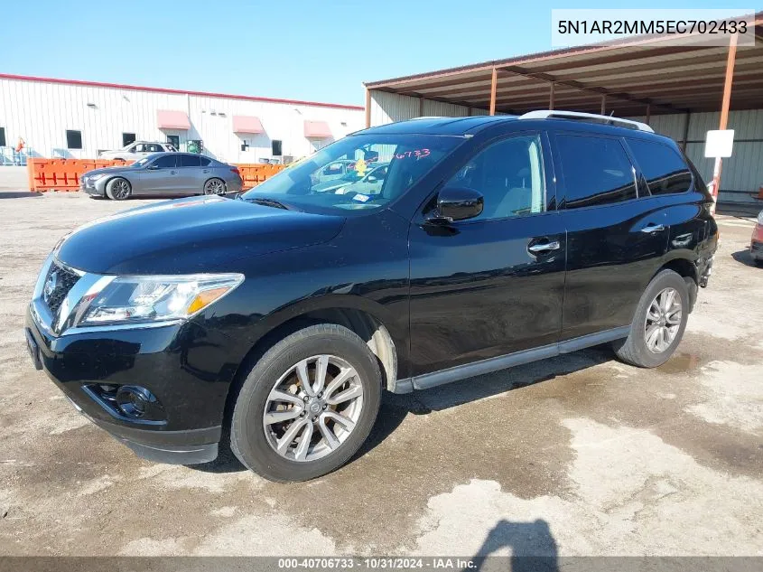 2014 Nissan Pathfinder Sv VIN: 5N1AR2MM5EC702433 Lot: 40706733