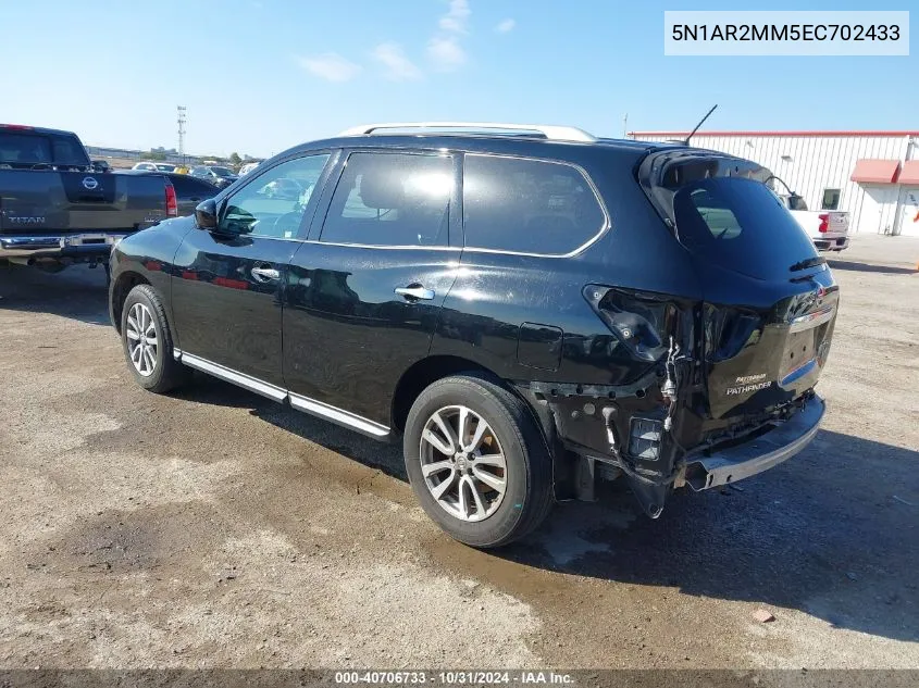 2014 Nissan Pathfinder Sv VIN: 5N1AR2MM5EC702433 Lot: 40706733