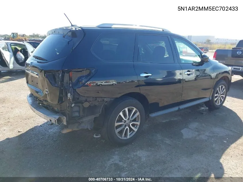 2014 Nissan Pathfinder Sv VIN: 5N1AR2MM5EC702433 Lot: 40706733