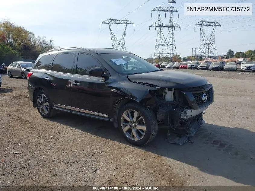 2014 Nissan Pathfinder Platinum VIN: 5N1AR2MM5EC735772 Lot: 40714100