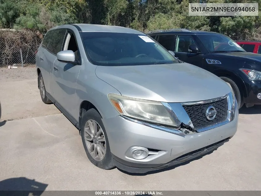 2014 Nissan Pathfinder S VIN: 5N1AR2MN9EC694068 Lot: 40714336