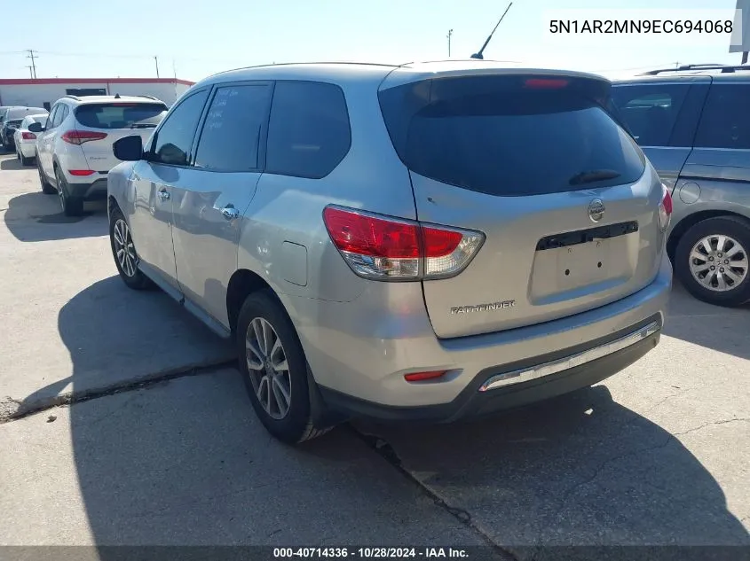 2014 Nissan Pathfinder S VIN: 5N1AR2MN9EC694068 Lot: 40714336