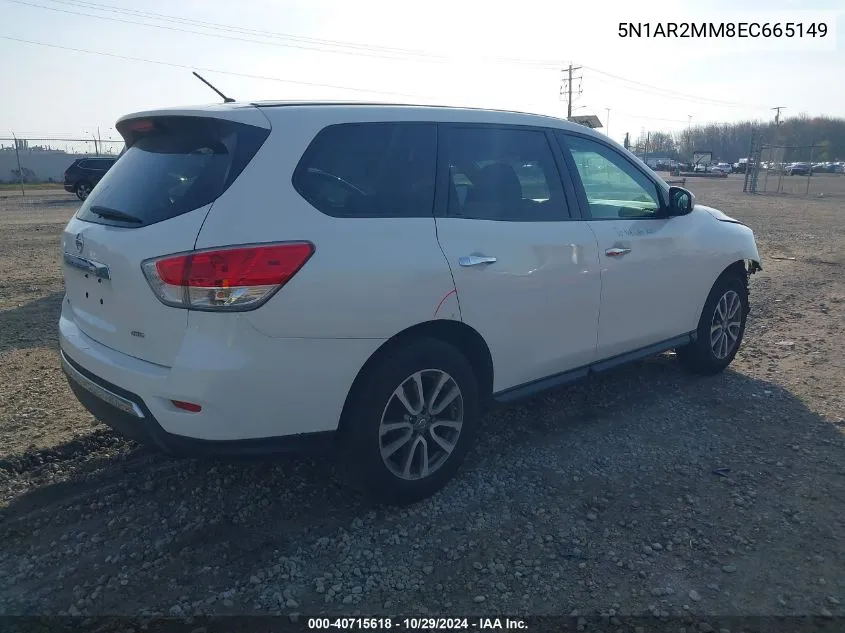 2014 Nissan Pathfinder Platinum/S/Sl/Sv VIN: 5N1AR2MM8EC665149 Lot: 40715618