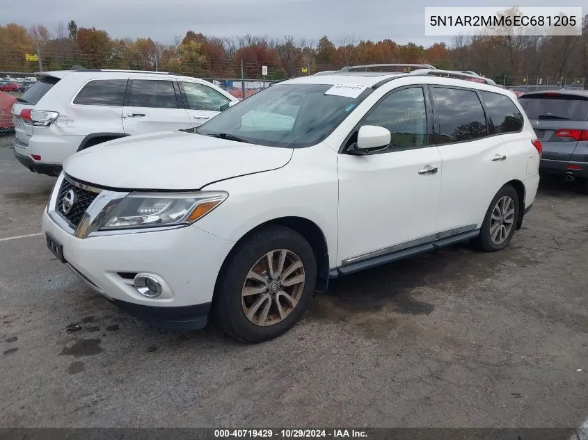 2014 Nissan Pathfinder Sl VIN: 5N1AR2MM6EC681205 Lot: 40719429