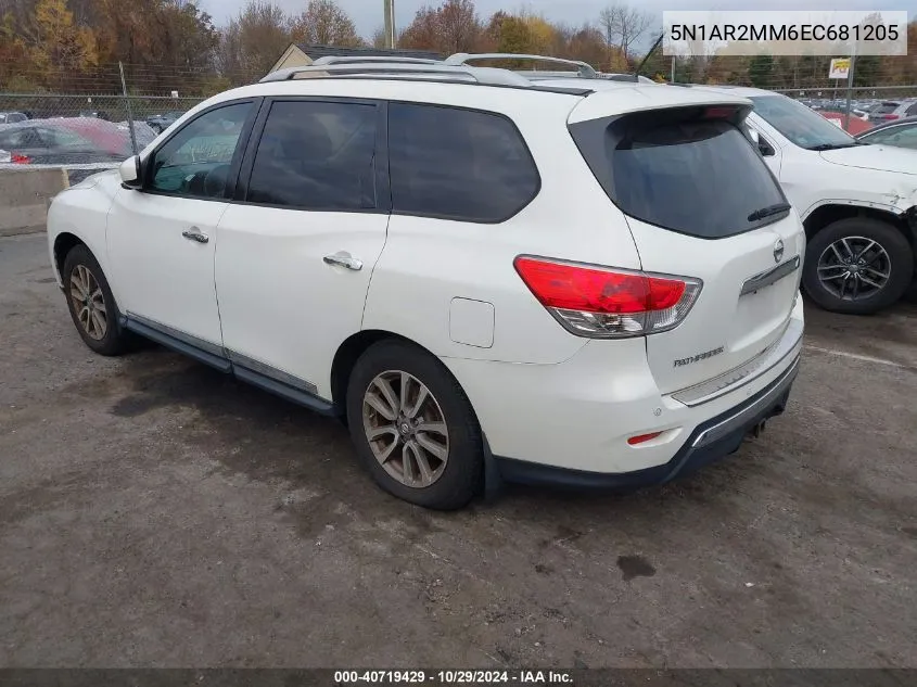 2014 Nissan Pathfinder Sl VIN: 5N1AR2MM6EC681205 Lot: 40719429