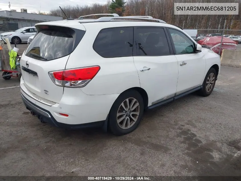 2014 Nissan Pathfinder Sl VIN: 5N1AR2MM6EC681205 Lot: 40719429