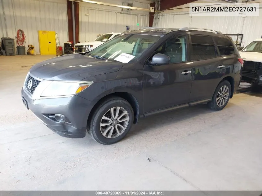 5N1AR2MM2EC727631 2014 Nissan Pathfinder Sv