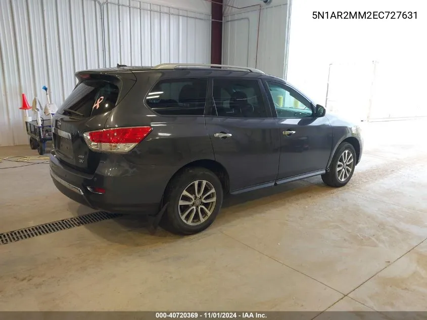 2014 Nissan Pathfinder Sv VIN: 5N1AR2MM2EC727631 Lot: 40720369