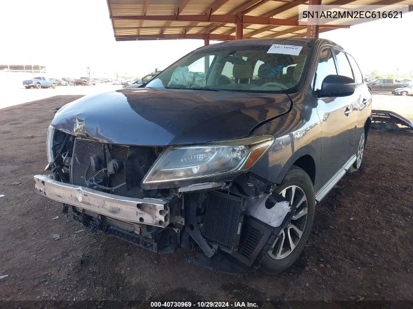 2014 Nissan Pathfinder S VIN: 5N1AR2MN2EC616621 Lot: 40730969