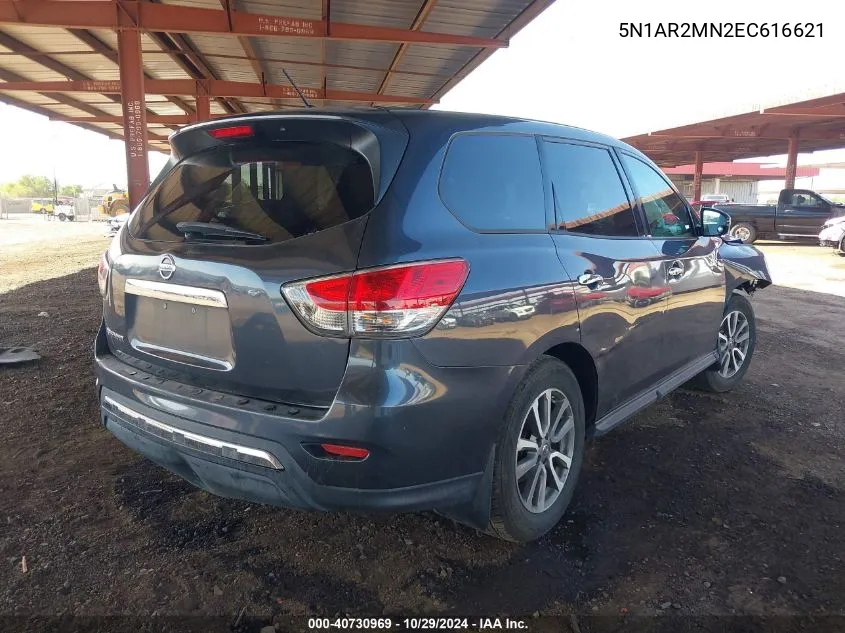 2014 Nissan Pathfinder S VIN: 5N1AR2MN2EC616621 Lot: 40730969