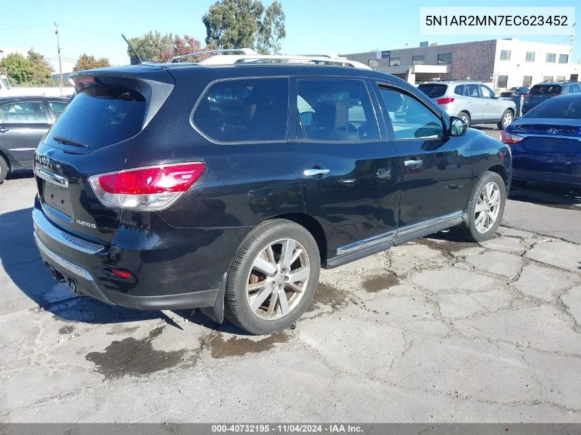 2014 Nissan Pathfinder Platinum VIN: 5N1AR2MN7EC623452 Lot: 40732195