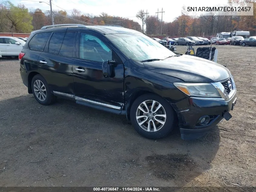 2014 Nissan Pathfinder Sl VIN: 5N1AR2MM7EC612457 Lot: 40736847