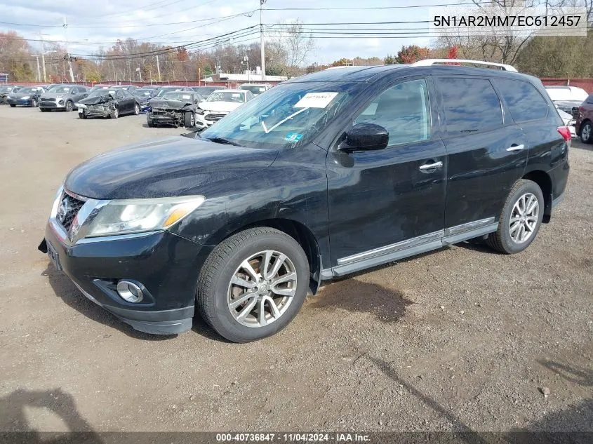 2014 Nissan Pathfinder Sl VIN: 5N1AR2MM7EC612457 Lot: 40736847