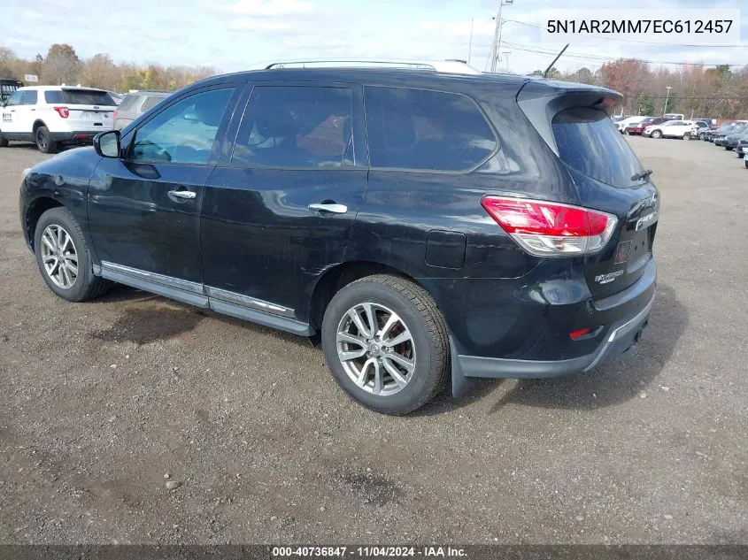 2014 Nissan Pathfinder Sl VIN: 5N1AR2MM7EC612457 Lot: 40736847