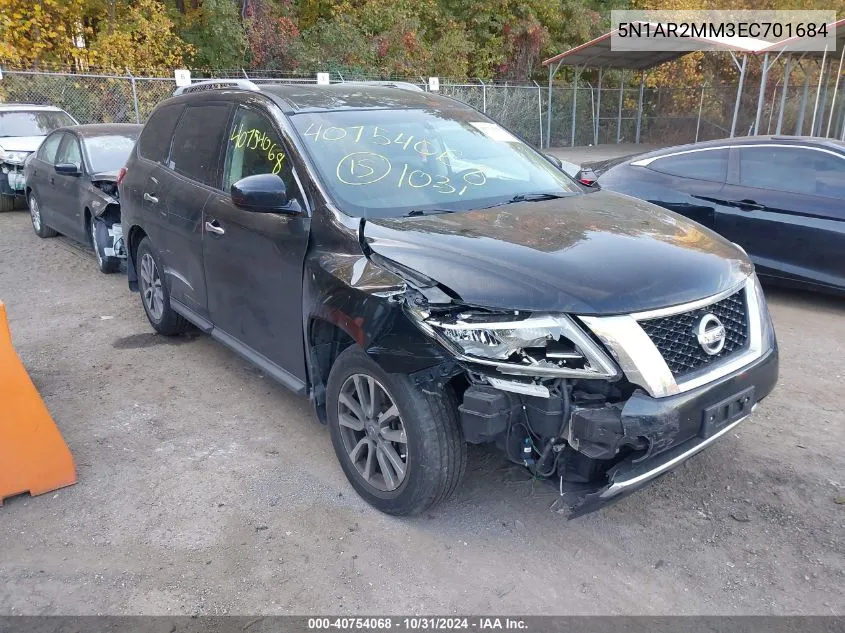 2014 Nissan Pathfinder Sv VIN: 5N1AR2MM3EC701684 Lot: 40754068