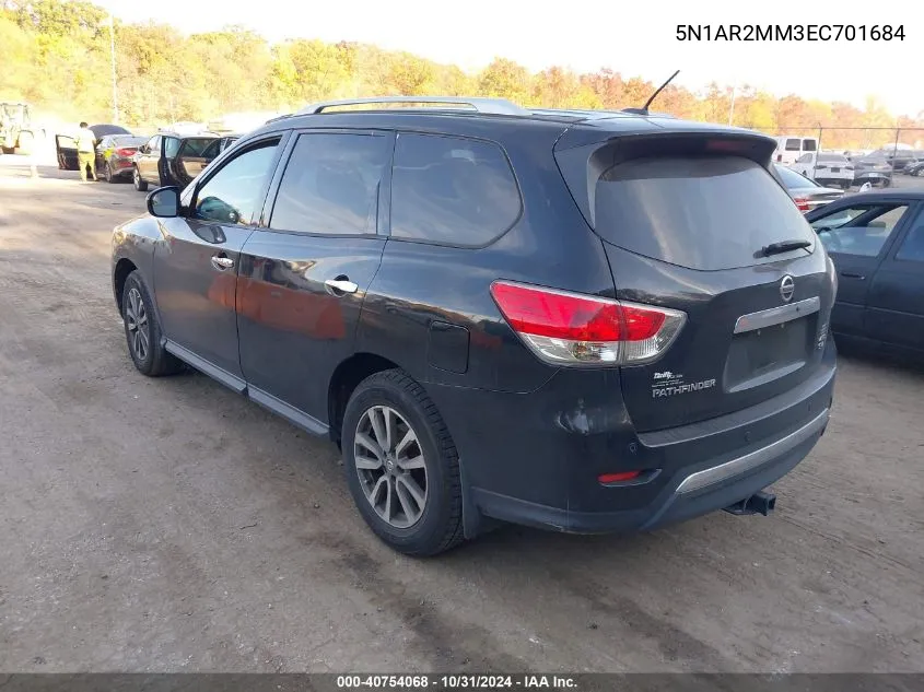 2014 Nissan Pathfinder Sv VIN: 5N1AR2MM3EC701684 Lot: 40754068