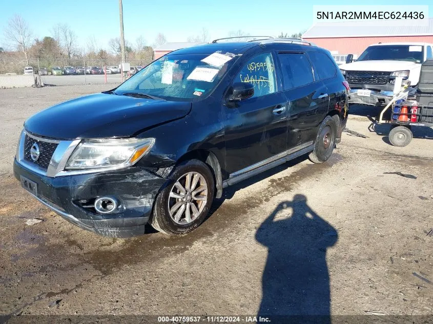 2014 Nissan Pathfinder Sl VIN: 5N1AR2MM4EC624436 Lot: 40759537