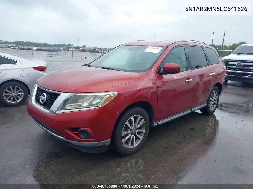 2014 Nissan Pathfinder Sv VIN: 5N1AR2MN5EC641626 Lot: 40765900