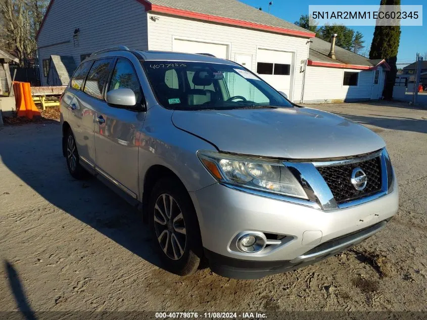 2014 Nissan Pathfinder Sl VIN: 5N1AR2MM1EC602345 Lot: 40779876