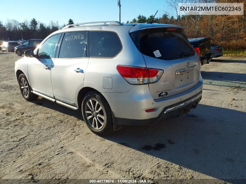 2014 Nissan Pathfinder Sl VIN: 5N1AR2MM1EC602345 Lot: 40779876