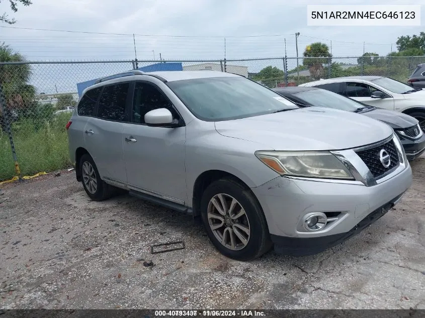 2014 Nissan Pathfinder Sl VIN: 5N1AR2MN4EC646123 Lot: 40793437