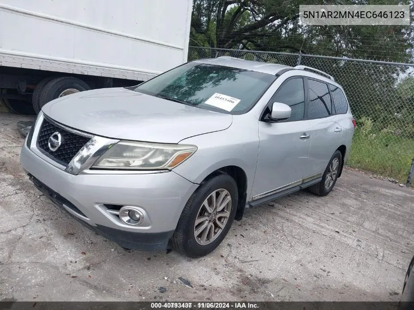 2014 Nissan Pathfinder Sl VIN: 5N1AR2MN4EC646123 Lot: 40793437