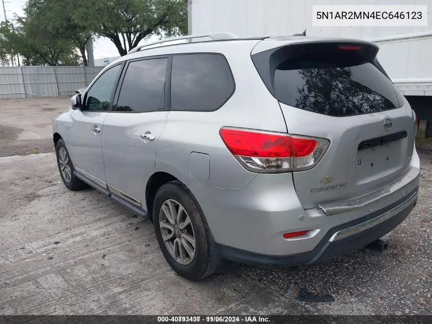 2014 Nissan Pathfinder Sl VIN: 5N1AR2MN4EC646123 Lot: 40793437