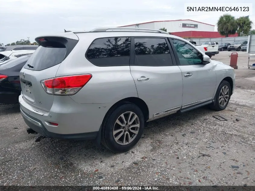 2014 Nissan Pathfinder Sl VIN: 5N1AR2MN4EC646123 Lot: 40793437