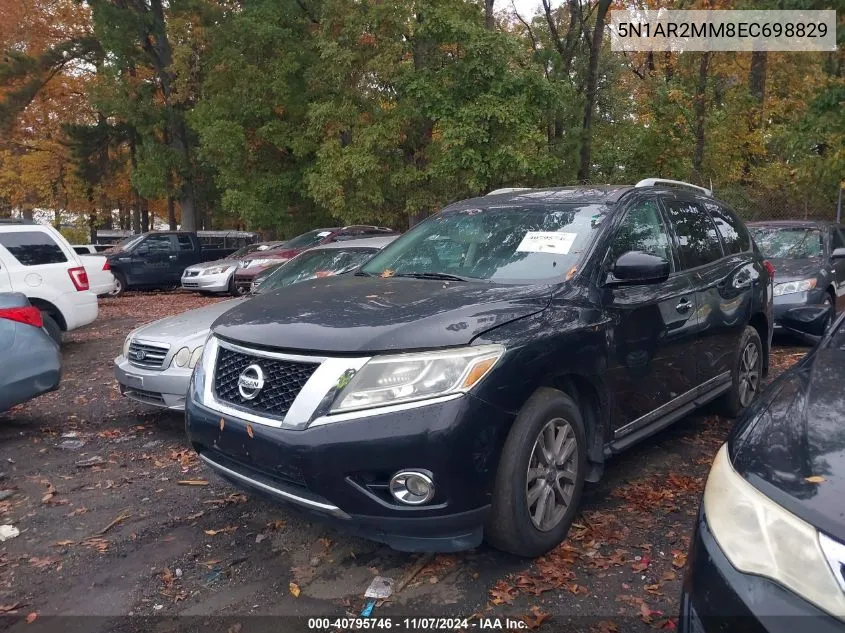 2014 Nissan Pathfinder Platinum/S/Sl/Sv VIN: 5N1AR2MM8EC698829 Lot: 40795746