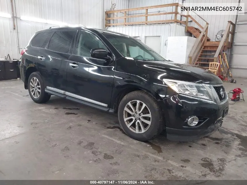 2014 Nissan Pathfinder Sl VIN: 5N1AR2MM4EC605742 Lot: 40797147