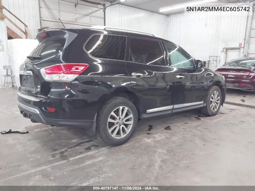 2014 Nissan Pathfinder Sl VIN: 5N1AR2MM4EC605742 Lot: 40797147